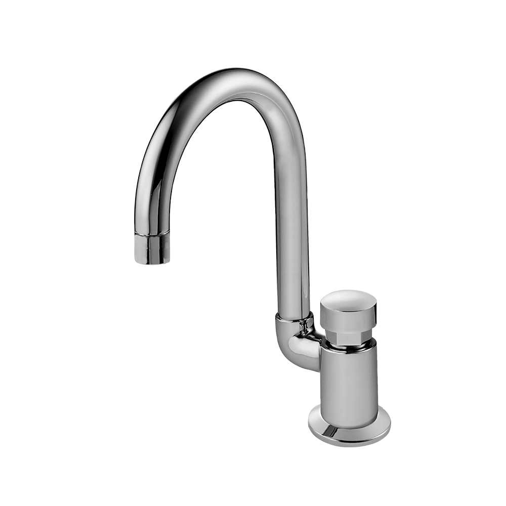 Automatic Stopper Drain Faucet Deck Mount with high spout
